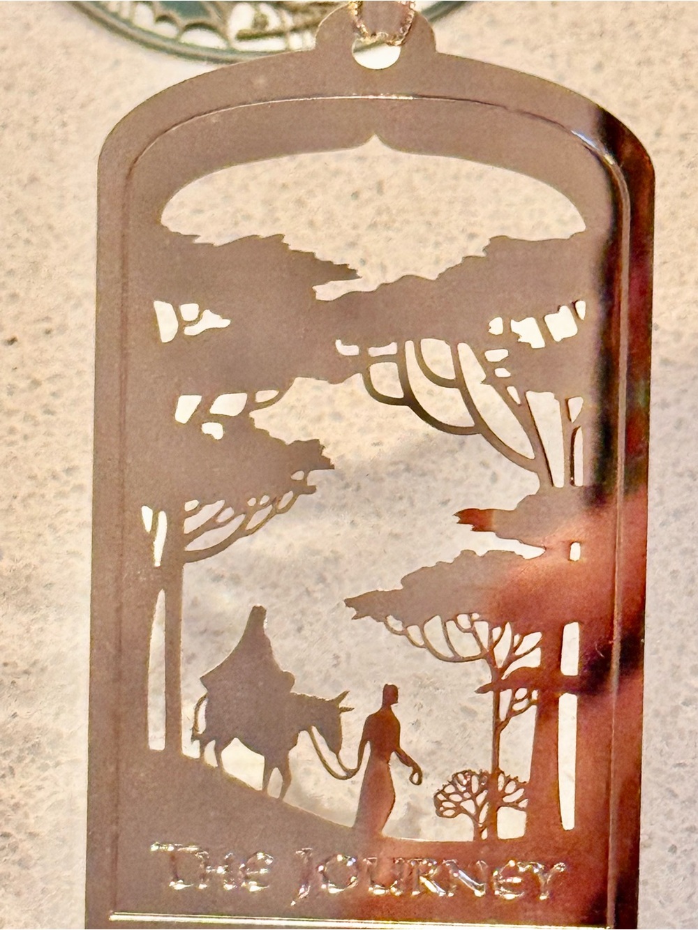 RARE Hallmark 2014 Hall Family Christmas Ornament - The Journey Brass